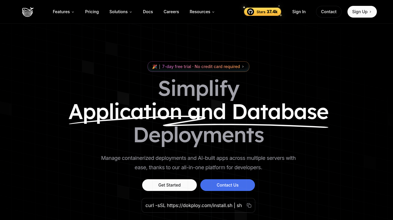 Dokploy screenshot 1