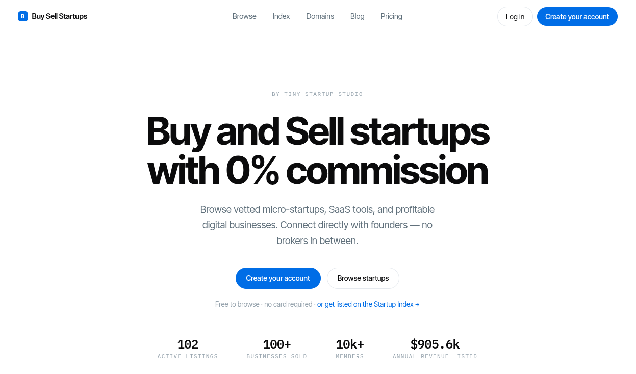 Buy Sell Startups screenshot